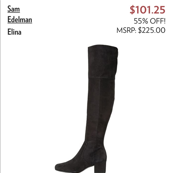 Shoes - OTK sam Edelman black suede boots